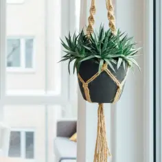 Jak zrobić wiszący kwietnik ze sznurka: prosty tutorial DIY